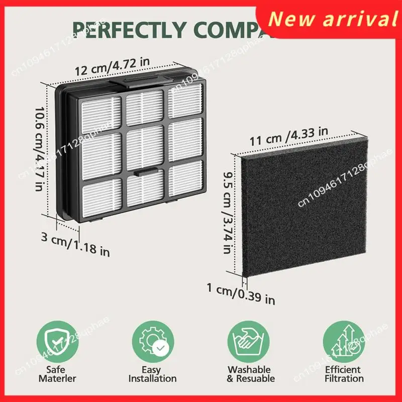 EUREKA NEN170 백리스 캐니스터 진공 청소기용 N89R 교체 필터 키트, HEPA 필터 및 입구 플라이터 스폰지 필터 포함
