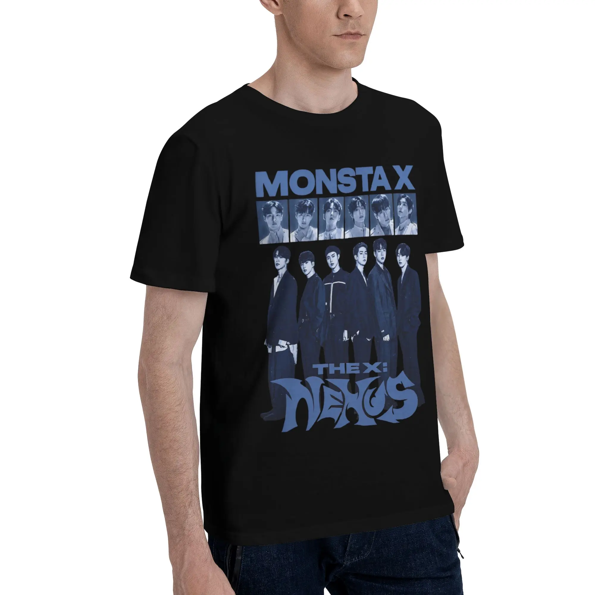 Men Women Printed Monsta X the X Nexus North America World Tour T Shirt Tee Pure Cotton  T-shirts Clothing