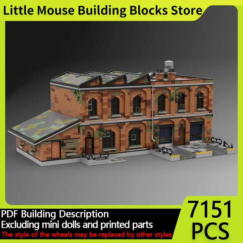 

City Street View Model MOC Building Bricks Building Old Warehouse Modular Technology Gifts Holiday Assemble Children Toys Suit
