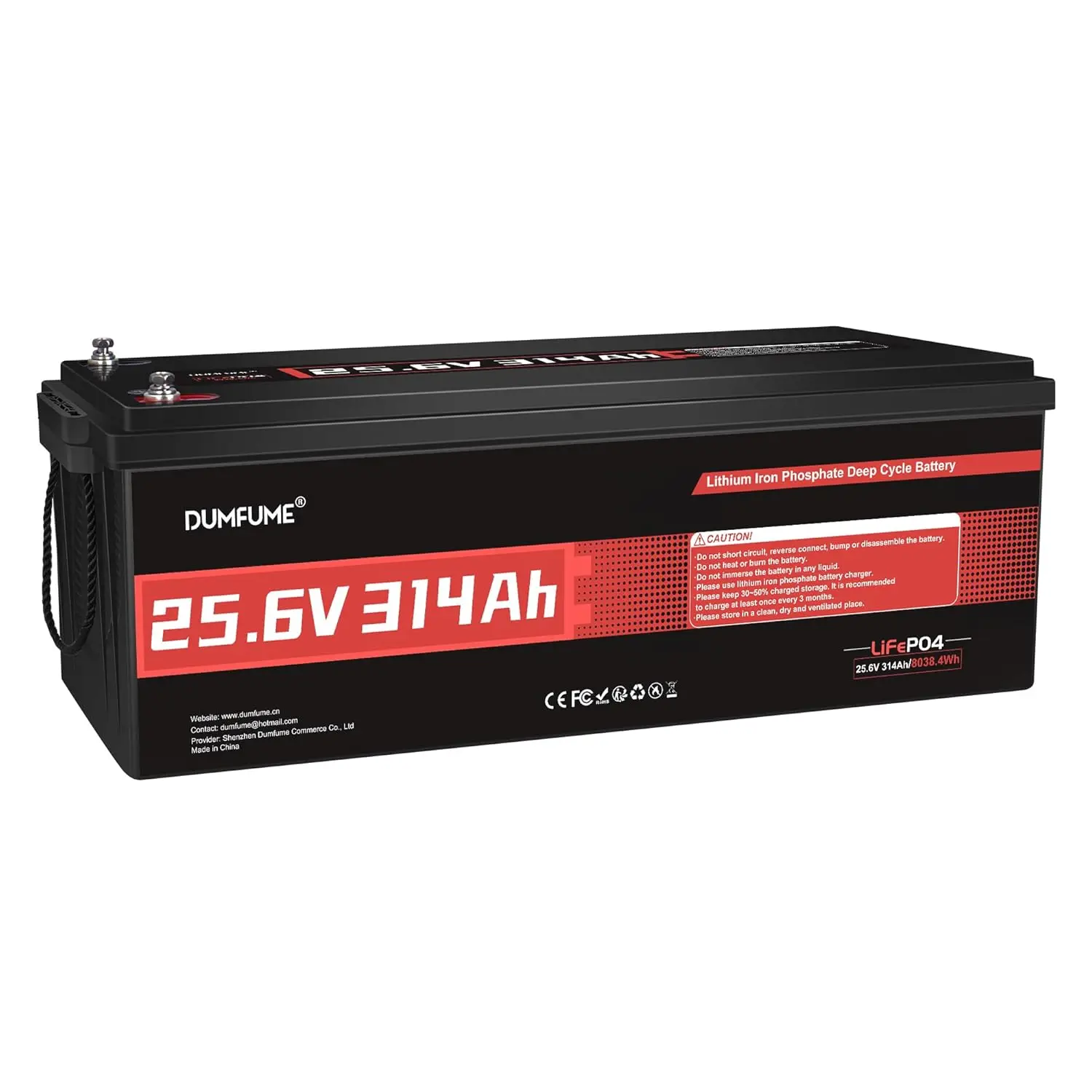 

24V 314Ah LiFePO4 Lithium Battery with 200A BMS 15000+ Deep Cycle Solar Battery, 300ah Lithium Battery, IP65 & Low Temp, Custom