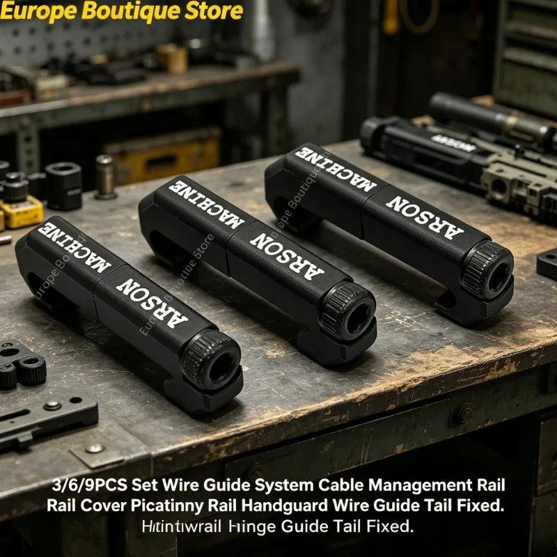 

Wire Guide System 3/6/9PCS Set Cable Management Rail Cover Picatinny Rail Handguard Tail Fixed Tactical Parts
