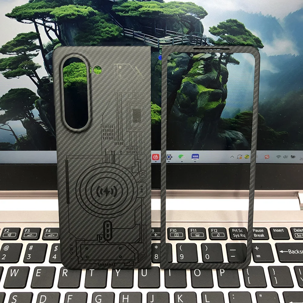 

FOR Samsung Z Fold5 Real Kevlar aramid fiber mobile phone case Fold5 ultra-thin frosted high-end protective case