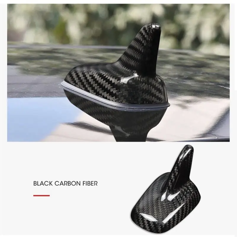 Carbon Fiber Shark Fin Antenna Cover Real Hard For Golf 7 Passat Sagitar Touran Tiguan Lavida Car Accessories Black - view 4