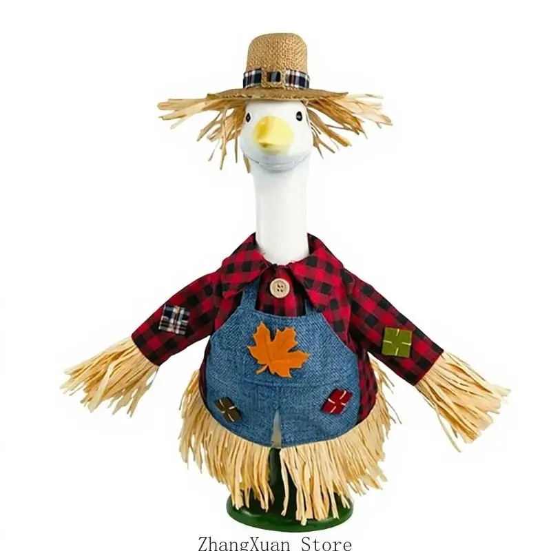 Herbst-Veranda-Statue-Kleidung für 23-Zoll-Display, Ernte-Themen-Outfit-Set, Polyesterstoff für Garten und 3XUF – Detail 3
