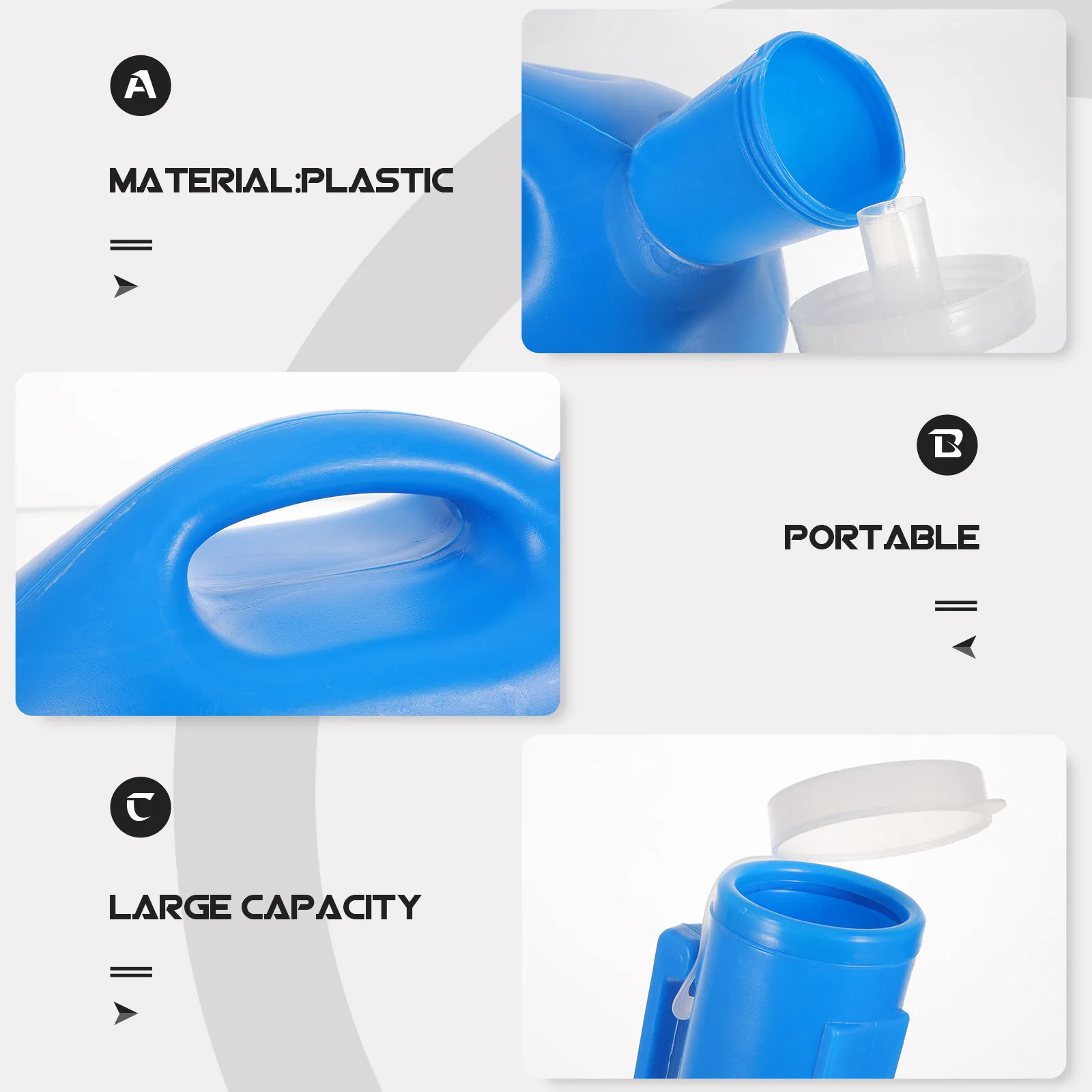 1Set Portable Female Urinal for Women Travel Camping Car Outdoor Use Spill Proof Ergonomic Design Premium Plastic Urine Bottle
