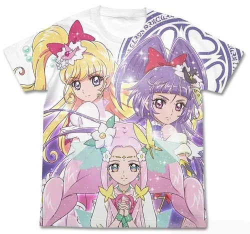 Camiseta Deportiva Transpirable de Secado Rápido con Estampado de Anime de Bandai Mahou Tsukai PreCure Magical Girls para Padres e Hijos