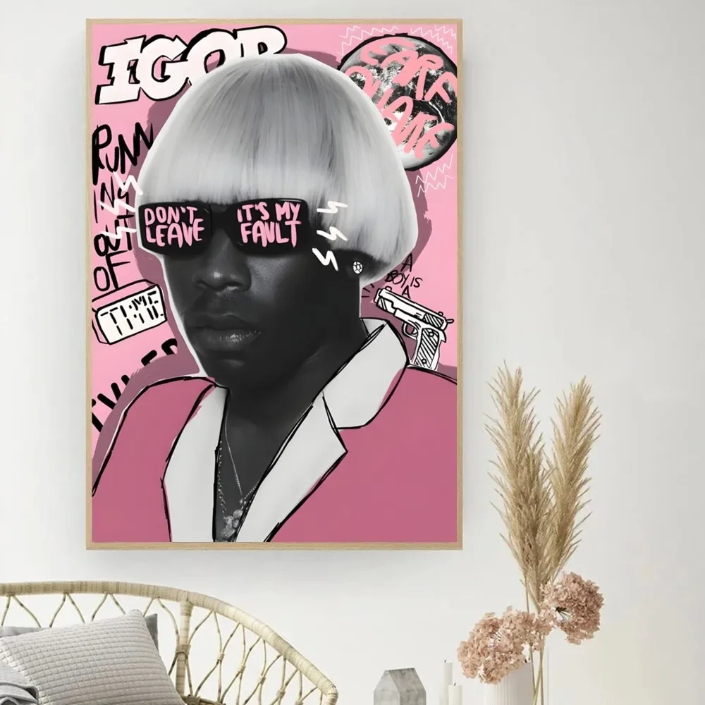 Flower Boy Tyler The Creator Poster DIY Vintage Movie Poster Wall Art Painting Study Stickers Small Szie Wall Painting