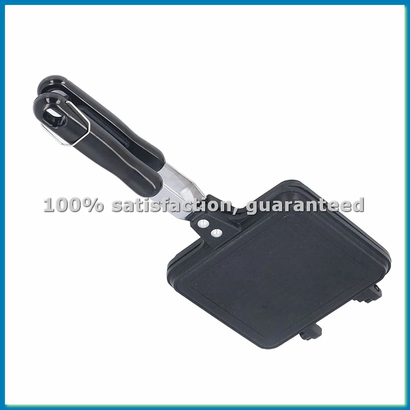 

Двусторонняя чугунная форма для сэндвичей и пирогов с термостойкой ручкой, походное оборудование для приготовления пищи на костре, Camping Pie-AT35