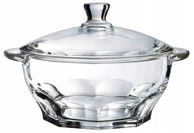 Soeppenwas, glas met deksel 1,5 liter voor oven en magnetron