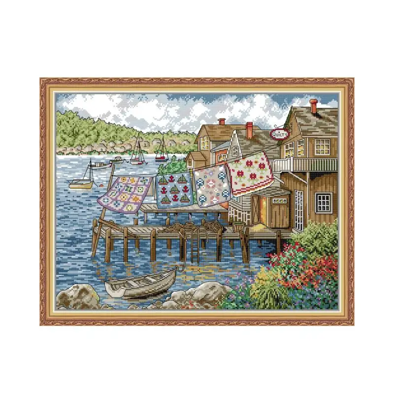 

Набор для вышивки крестом «Времорская жизнь», 14 карат, 11 карат, принт, холст, стежки, вышивка, сделай сам, рукоделие ручной работы