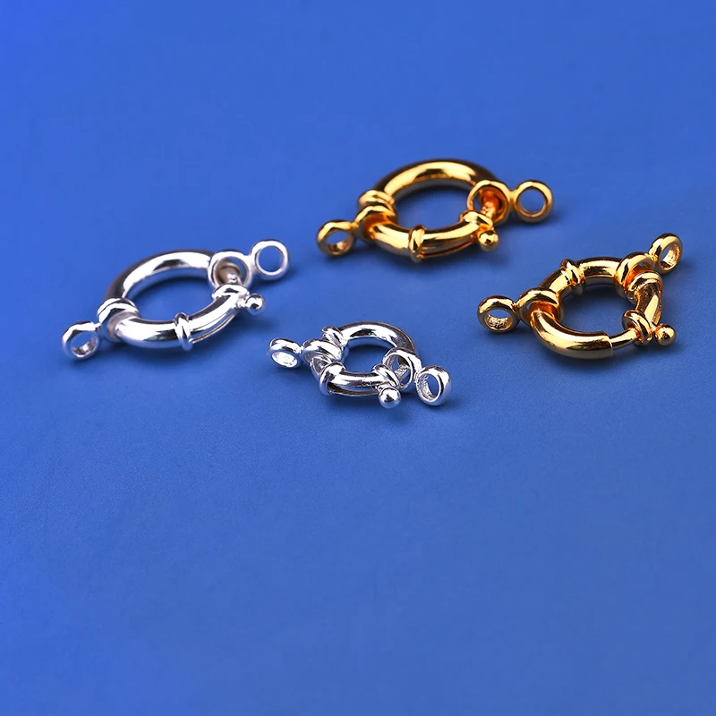 

Пузырьковая Пряжка из стерлингового серебра 925 пробы, Пружинная Застежка, жемчужные пуговицы, Аксессуары для браслета, искусственные бусины ручной работы «сделай сам»