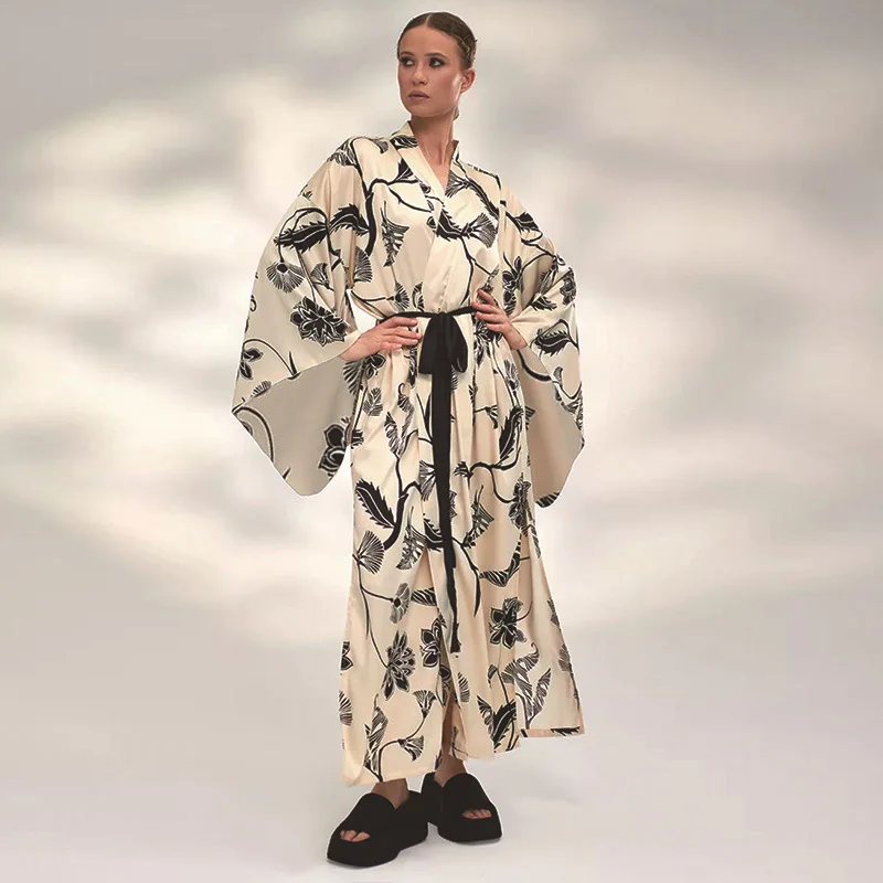 

Женский пляжный кардиган-накидка с длинными рукавами, свободного кроя, легкий, удобный, в этническом стиле