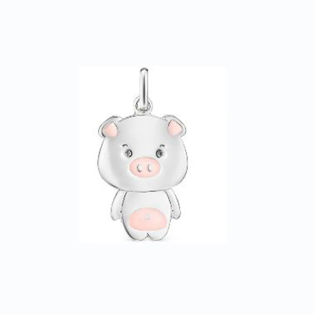 

Lovely Spanish Bear 925 Silver Pendant Adorable Cartoon Charm Jewelry Lightweight Comfortable for All-Day Wear