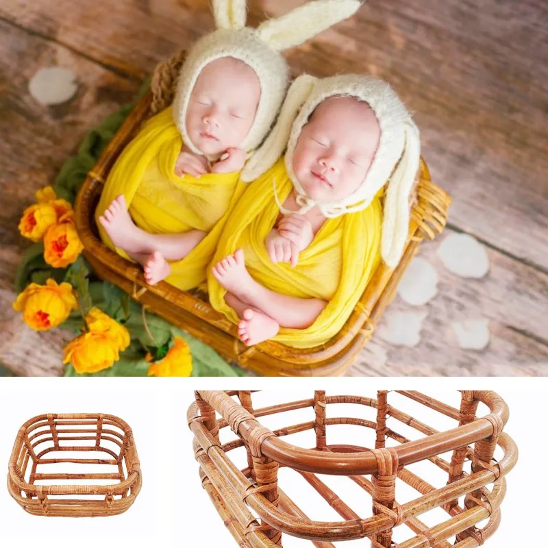 

Newborn Photography Props Boy Girl Fotografie Accessories Baby Furniture Woven Basket Studio Baby Photo Shoot Bed Backdrop Chair