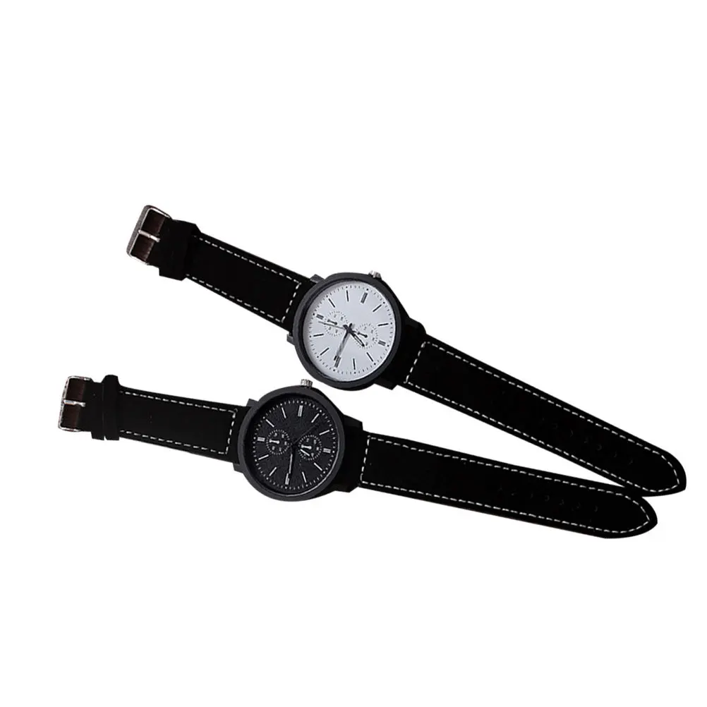 2 قطعة ساعة معصم للزوجين ذات قرص كبير، ساعة كوارتز عصرية، شريط قابل للتعديل، ضبط الوقت الدقيق، مناسبة لمحبي الطلاب #6