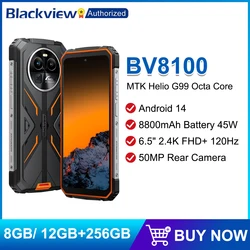 Смартфон Blackview BV8100 защищенный, 6,5 дюйма, 2,4 K FHD +, 120 Гц, 8/12 Гб, 256 ГБ, Helio G99, 8800 мАч, 45 Вт, Android 14