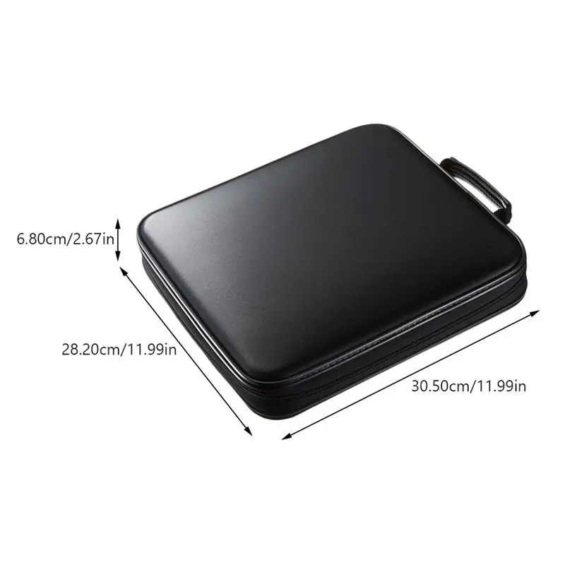 Picture 4: Capacity CD Storage Box Booklet Binder Wallet Car Mount Dvd Case Holder Organizer Container Built-In Tablets With Zipper