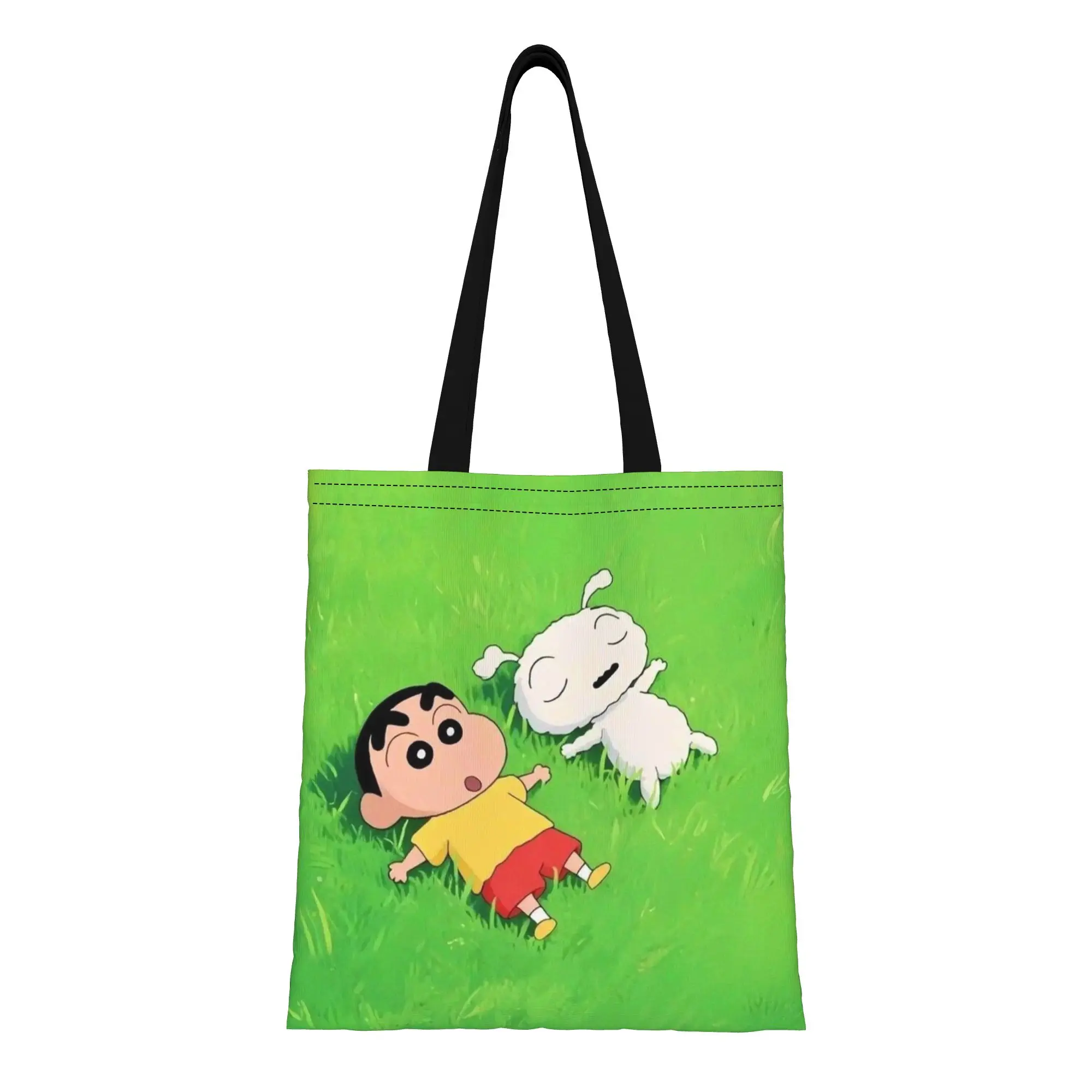 Back to school season Naughty Shin Boy (5) Crayon Shin-chan Canvas Tote Bag Perfect for Travel Women's Top-Handle Bags