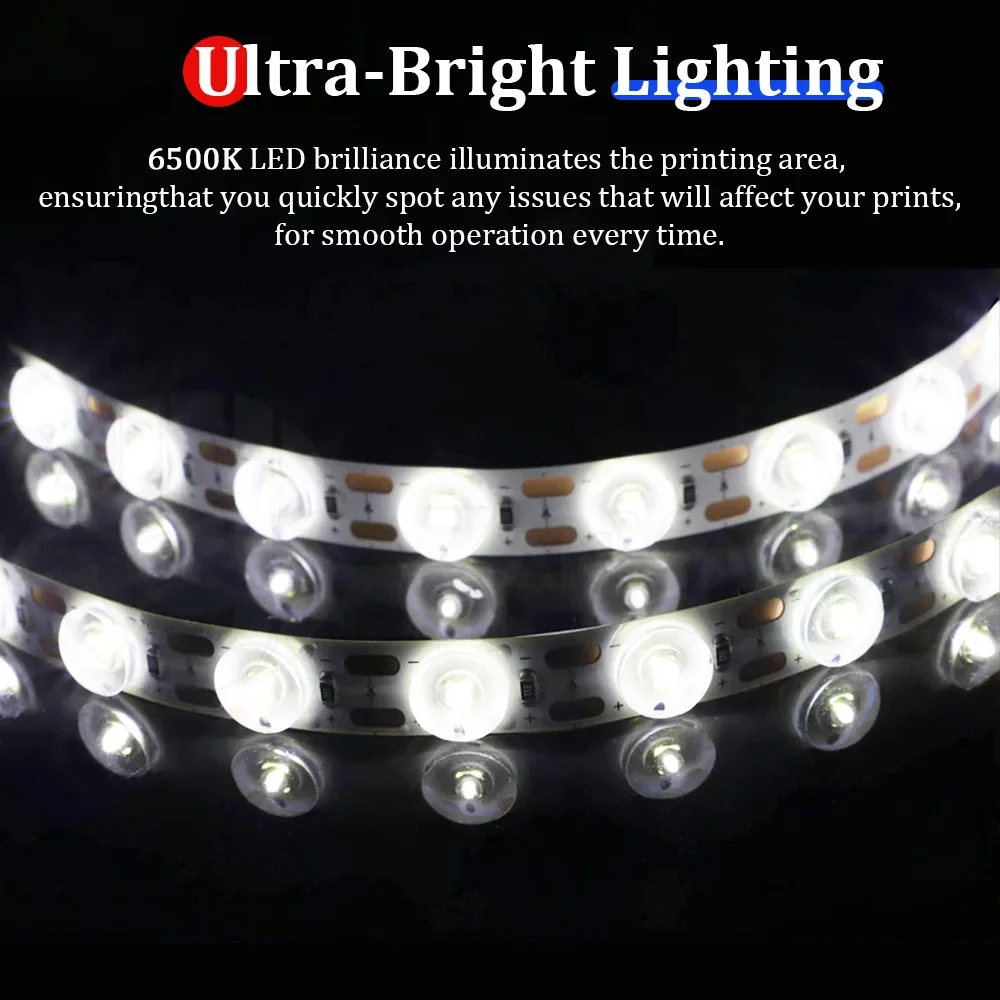 For A2L/A1/A1 Mini LED Light New Upgrade Induction Control 6500K High Brightness Lighting Heat-Resistant Durability 3D Printer