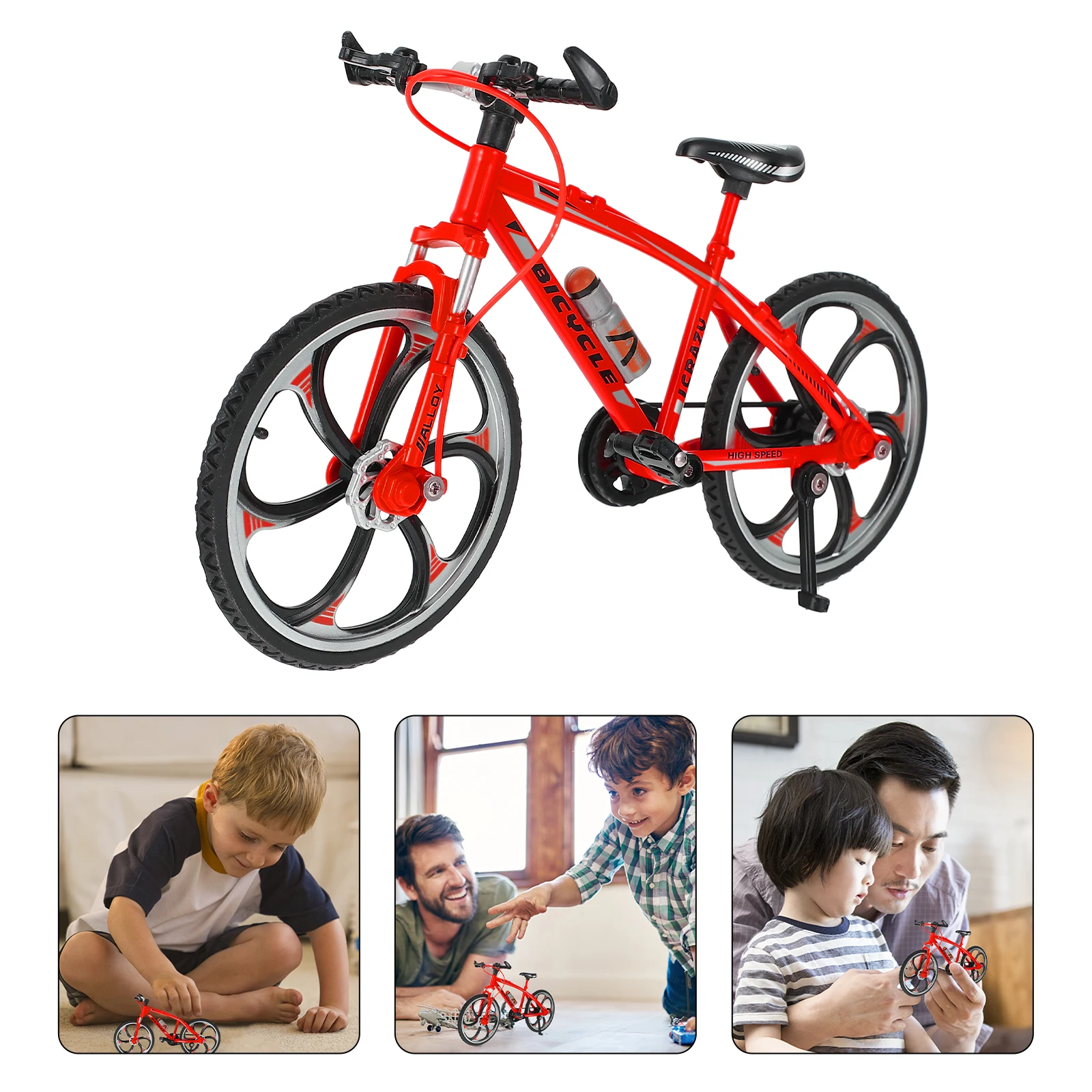

Adults Home Decoration Fingertip Movement Toy Alloy Mini Toy Finger Bike Finger Bike Mini Training Stress Relief Gift