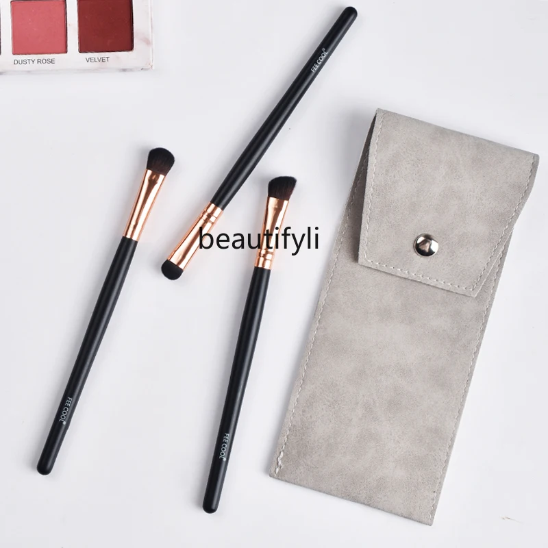 

Soft Hair Three Pack Eyeshadow Brush Set Eye Portable Smudge Brush Single Makeup Brush