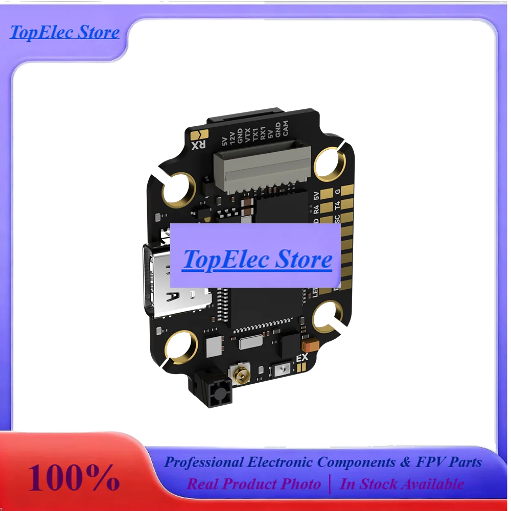 TopESiFlight Borg Mini F7 Flight Controller Built-in ELRS 2.4GHz Receiver 4-8S For FPV