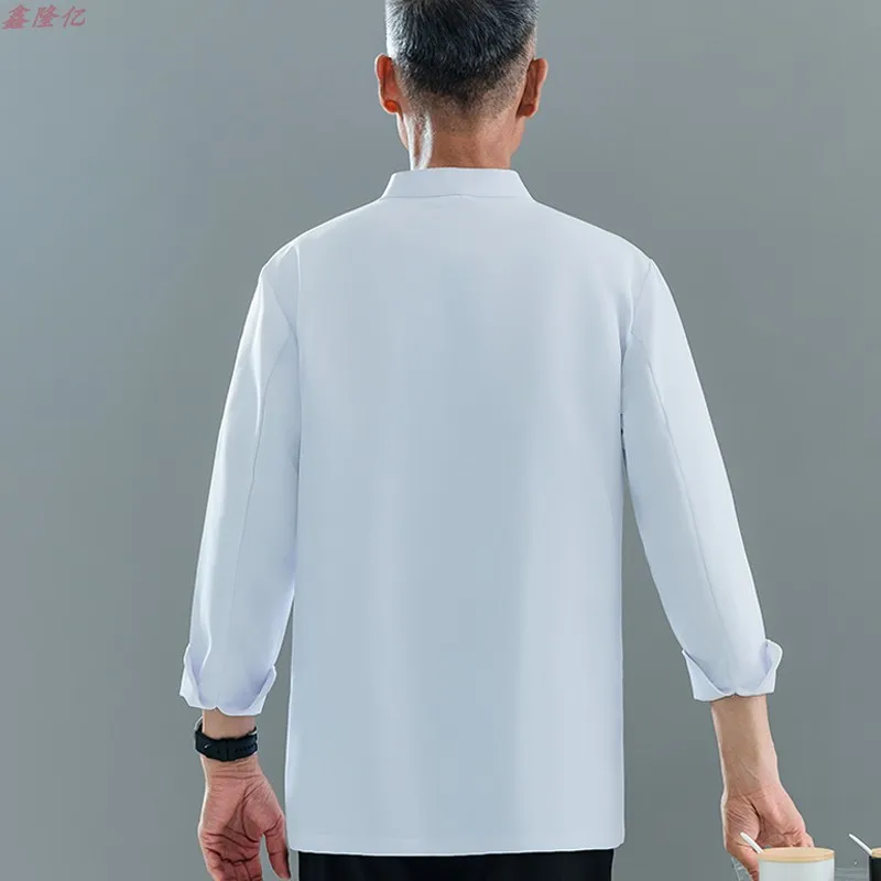 ケータリングレストランキッチン作業服長袖洋食レストランケーキショップウェイター秋白シェフ制服