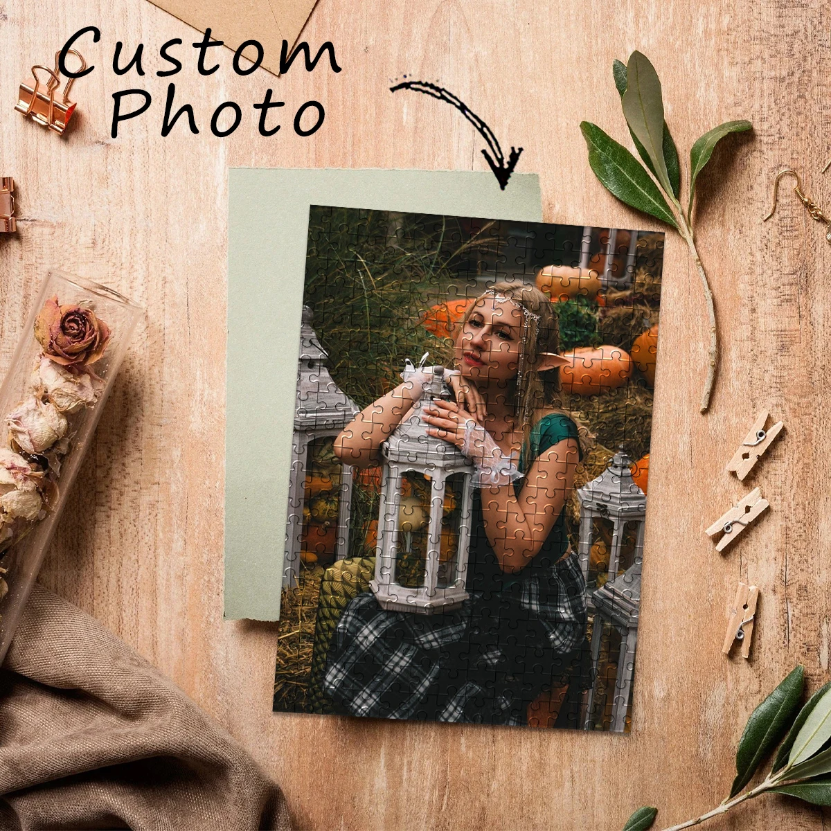 300/500/1000pcs  princess Custom Photo Jigsaw puzzle Mosaic Personalized Photo For Kids Toy Handmade Birthday Gifts view 4