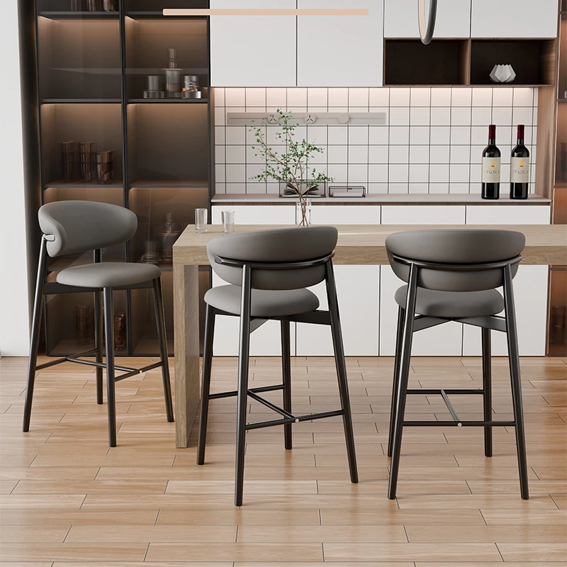 Tinggi Kursi Bar Modern Ringan Meja Resepsionis Santai Mewah Kursi Bar Furnitur Lounge Bancos De Bar Estetika Sederhana Yang Unik