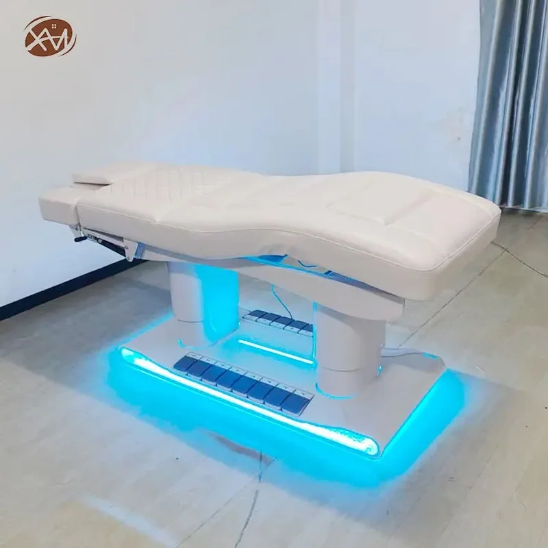 Luxurious Aesthetic Furniture 4 Motors Spa Bed With Incline Function Massage Table Heat Adjustment Facial Bed