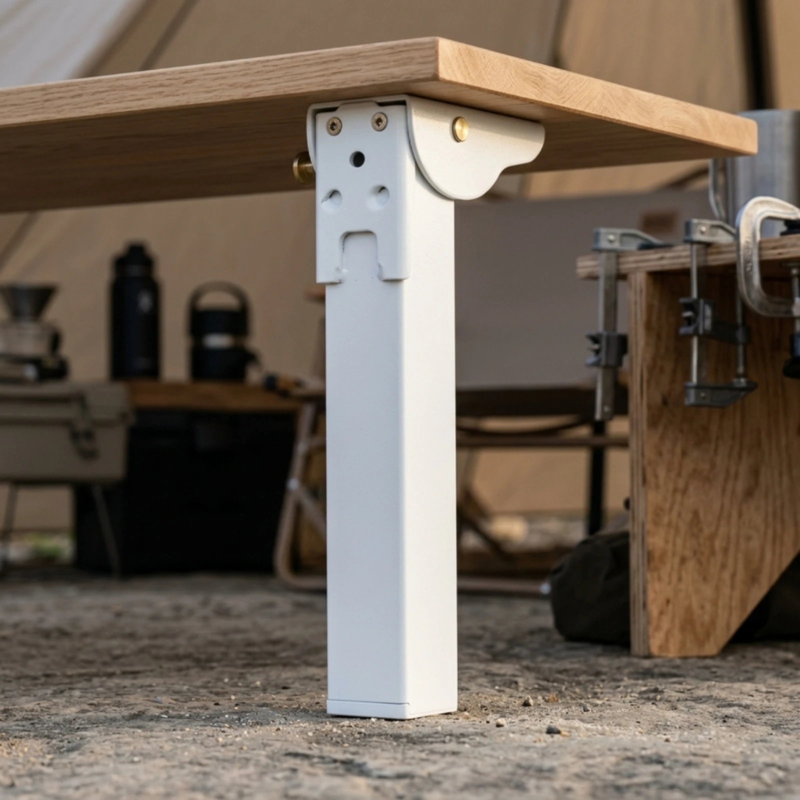 Folding Table Leg Metal Folding Leg with Hinge Locking Hinge Quick Installation Rustproof for DIYers, RV, Workshop