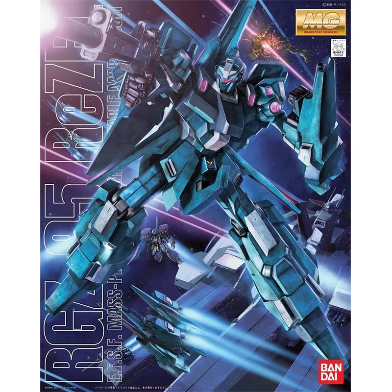 Bandai original gundam modelo kit anime figura mg 1/100 RGZ-95 rezel figuras de ação ornamentos colecionáveis brinquedos presentes para crianças