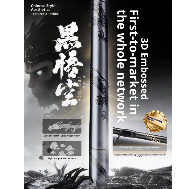 

Удочка FishingHastad Black Usoon: Сверхбыстрая регулировка, сверхлегкая, с прямой рукояткой, пистолетной рукояткой, универсальная, высокая чувствительность