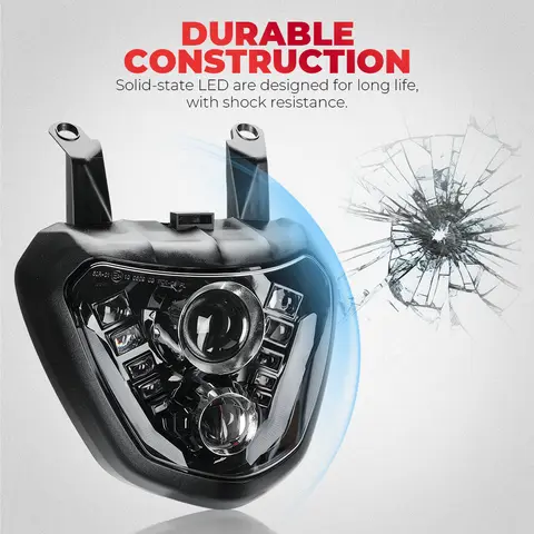 MT 07 Strålkastare E-mark LED-ljusprojektorstrålkastare DRL-enhet Vattentäta lampor för Yamaha MT07 MT-07 FZ07 2014 2015 2016 17 6 best sales Yamaha FZ strålkastarenhet - №5