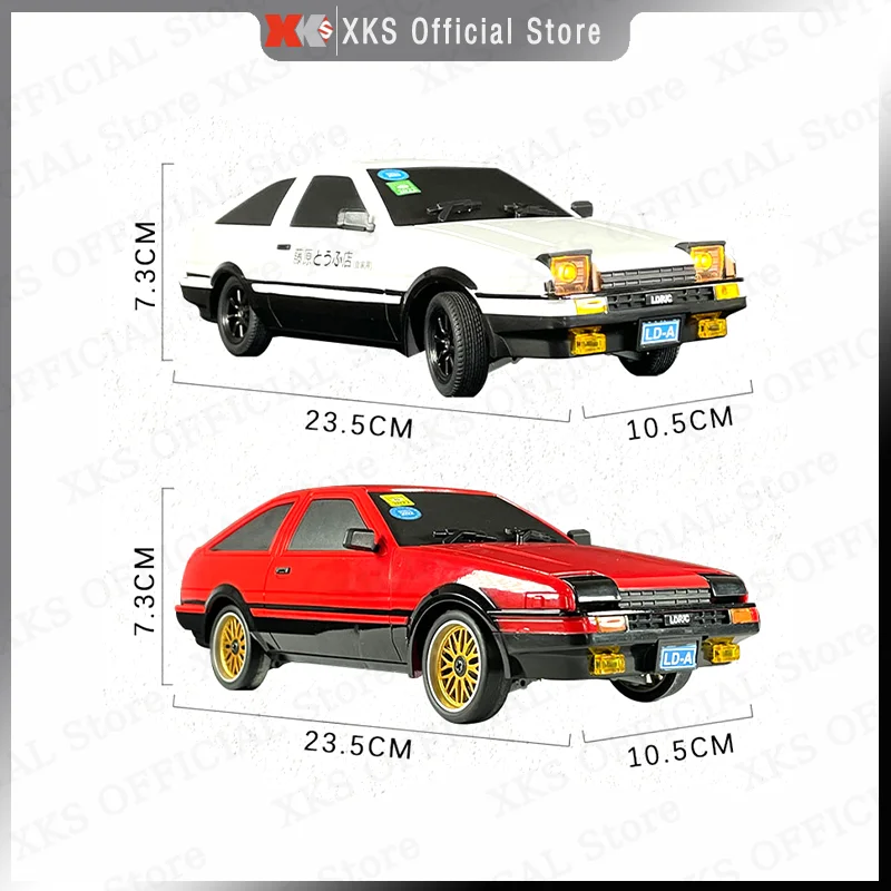 Toyta AE86 Model RC 1/18 2.4G zdalnie sterowany na drodze 15 Km/H przy żyroskopie LED RC Drift Racing prezent zabawka samochód dla chłopca