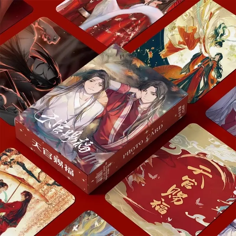 55 Pcs/Set Heaven Official\'s Blessing Laser LOMO Card Tian Guan Ci Fu Xie Lian,Hua Cheng 3 inches HD Photocard Fans Gift