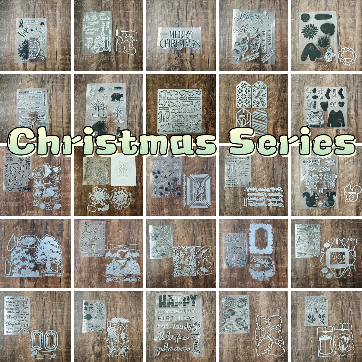 

2026 New Magic Petals Socks Clear Stamps and Tags Christmas Words Metal Cutting Dies Hot Foil for DIY Scrapbook Diary Decoration