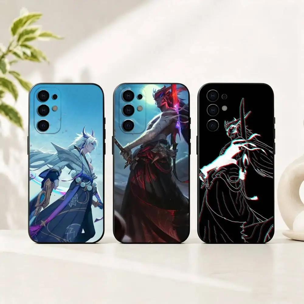 

League of Legends Y-Yone LOL Phone Case For Samsung S25,S24,S21,S22,S23,S30,Ultra,S20,Plus,Fe,Soft Silicone Black Cover