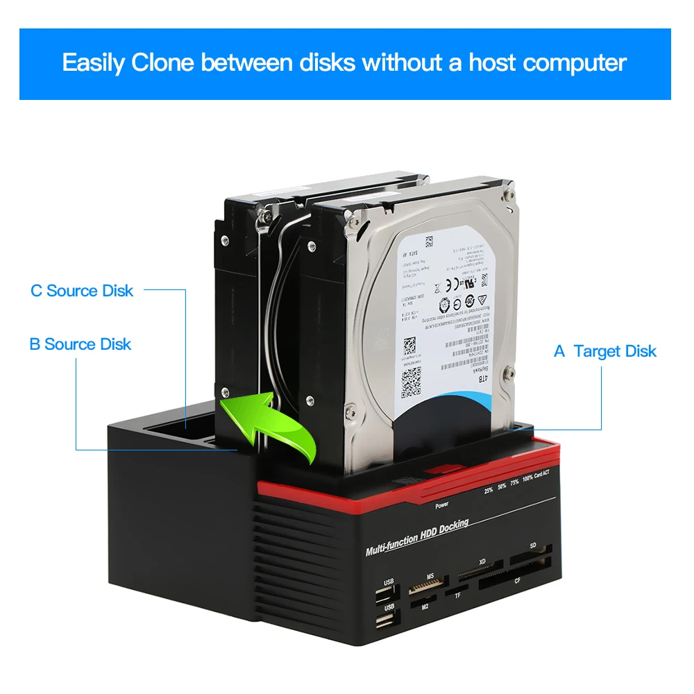 IDE hard Drive docking Hard drive base reader, 2.5-inch 3.5-inch external hard drive housing