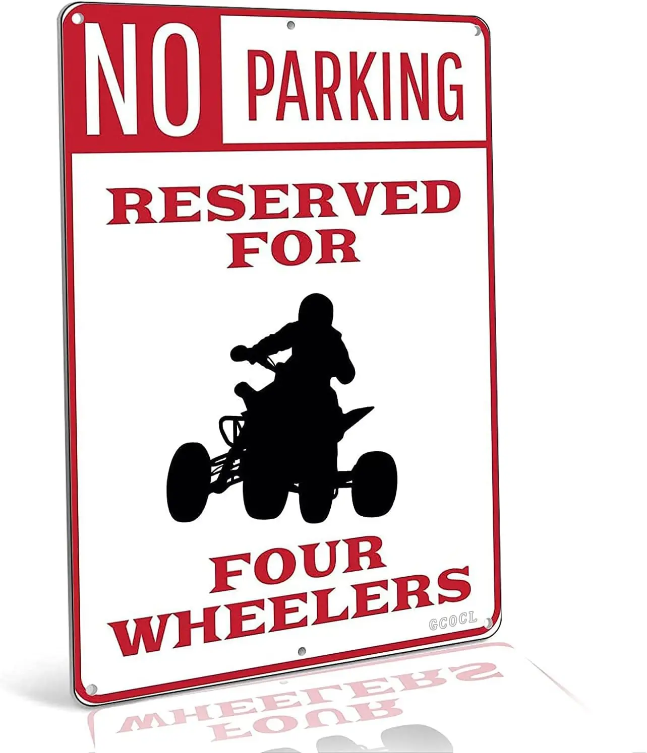 Y1,METAL SIGNS Four Wheeler Parking ATV Sign Metal Poster Wall Art Decor Tin es Rust Free Aluminum Weather Resistant Waterproof
