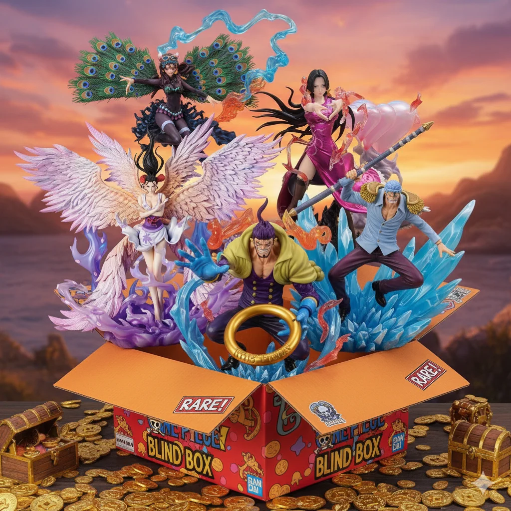 Caja ciega de la suerte de una pieza, caja misteriosa, lindas figuras de Anime Kawaii, Luffy Gear 5, Sanji Zoro Nami Shanks, regalo para niñas y niños, 2026