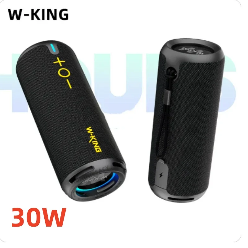 Super Bass W-KING D320 New True Output IP67 Waterproof Outdoor Wireless Bluetooth Speakers TWS Shocking Stereo Sound Column