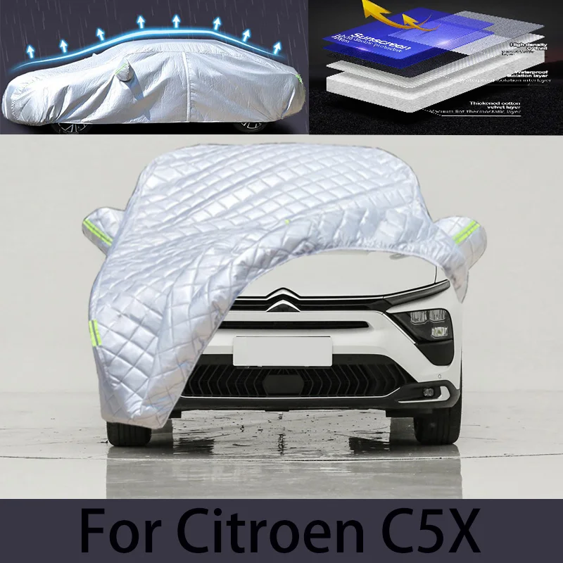 

For CITROEN C5X hail protection cover, auto rain protection, scratch protection, paint peeling protection, car clothing