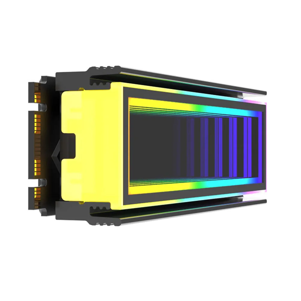 M.2 Nvme SSD Kühler 5V 3PIN ARGB Solid State Festplatte Kühler AURA Sync Aluminium Legierung Hitzebeständigkeit für M.2 2280