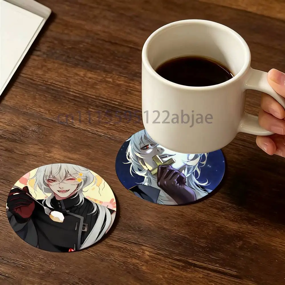 Casper A Date With D-Death Round Wooden Coaster Decorative Coffee Cup for Use in Coffee Shops Bars