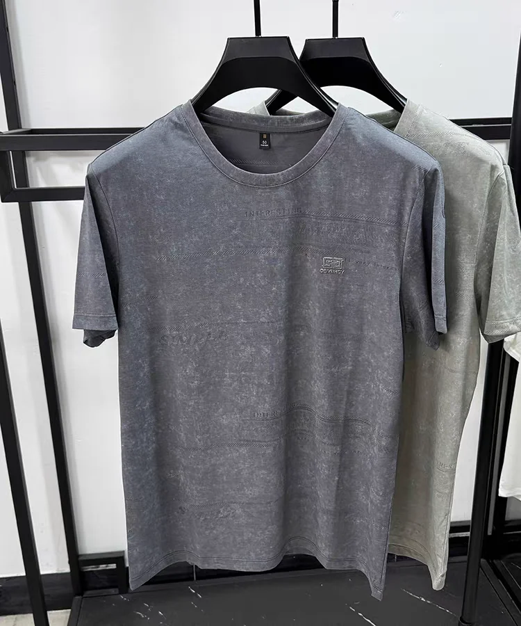 

High quality tie dye short sleeved design T-shirt summer comfortable and casual fashion brand unique printing new round neck top