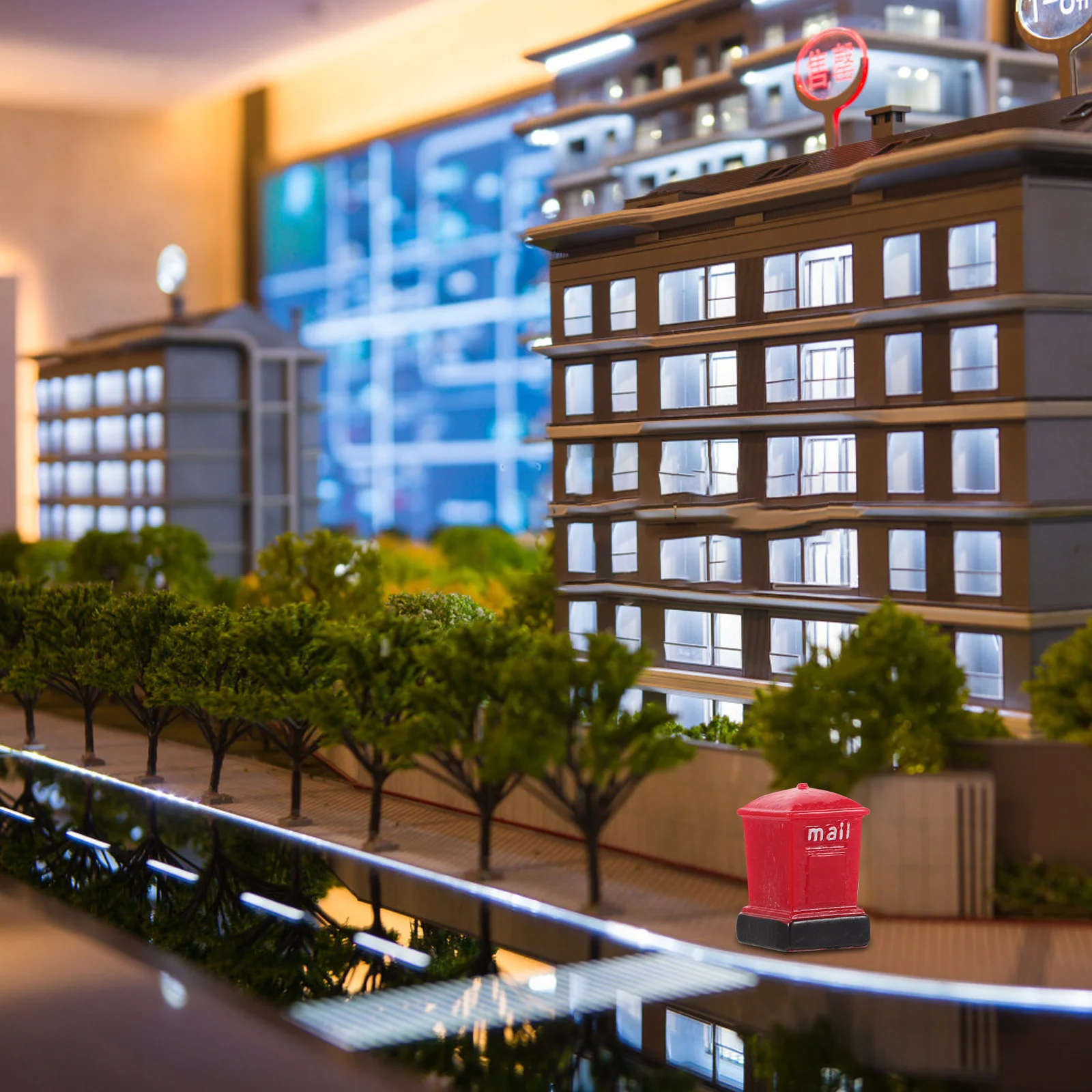 4 Pezzi Mini Cassetta Postale in Resina per Micro Paesaggi, Decorazione per Scrivania, Giardino, Accessori per Case in Miniatura, Ornamento per Prato