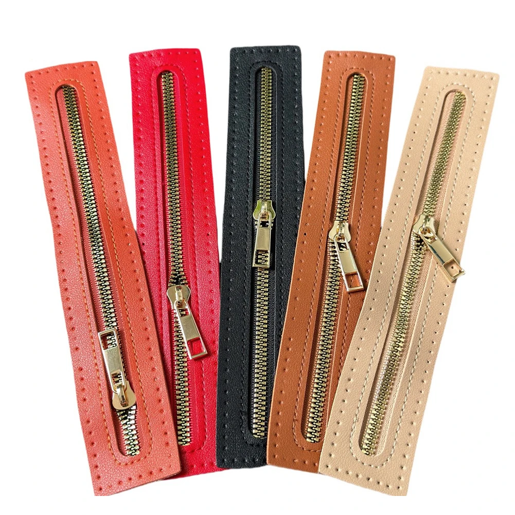 23.5cm Practical Replaceable Zipper DIY Sewing Leather Zipper Useful For Crochet Bag Handbag Hardware Solid Color Stitch Zipper