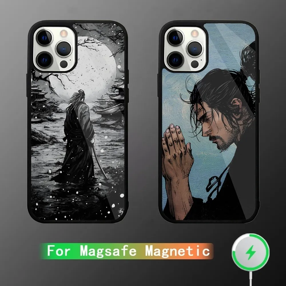 Vagabond Miyamoto M-Musashi Phone Case For iPhone 15,14,13,12,11,Plus,Pro,Max Mini Magsafe Magnetic Wireless Charging