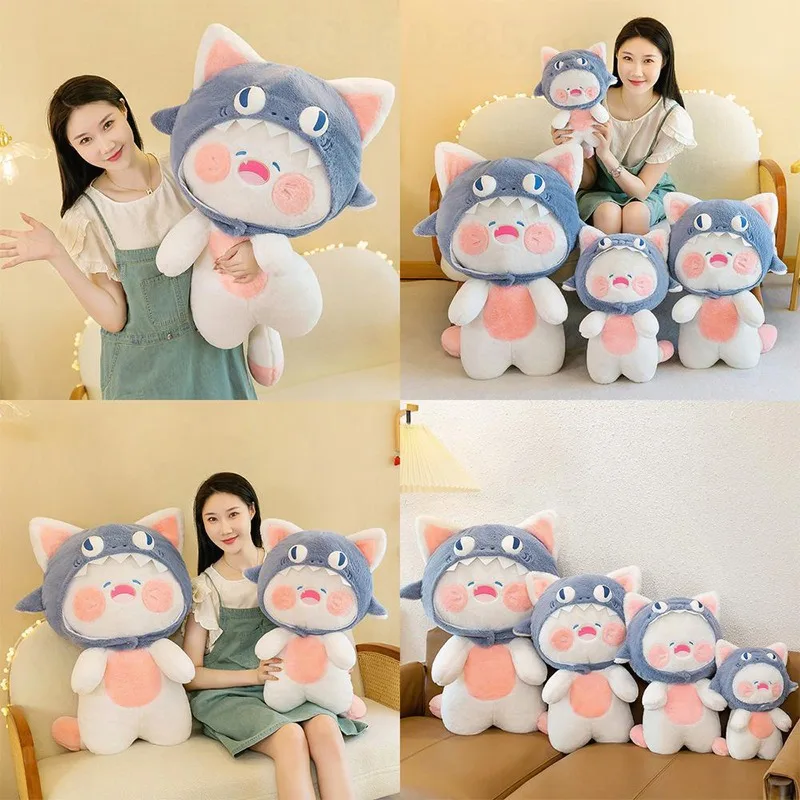 

Kawaii Shark Cat Plush Toy Cute Stuffed Animal for Kids Birthday Gift Adorable Filled Doll for Girls Wholesale Cute Kawaii Plush